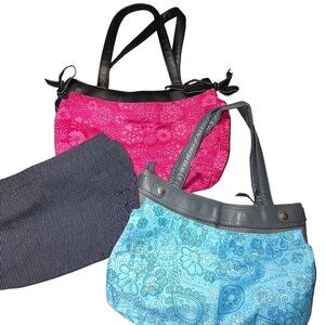 Thirty One Tote Handbags Grey Black Patterns Floral Demin Striped Solid Paisley